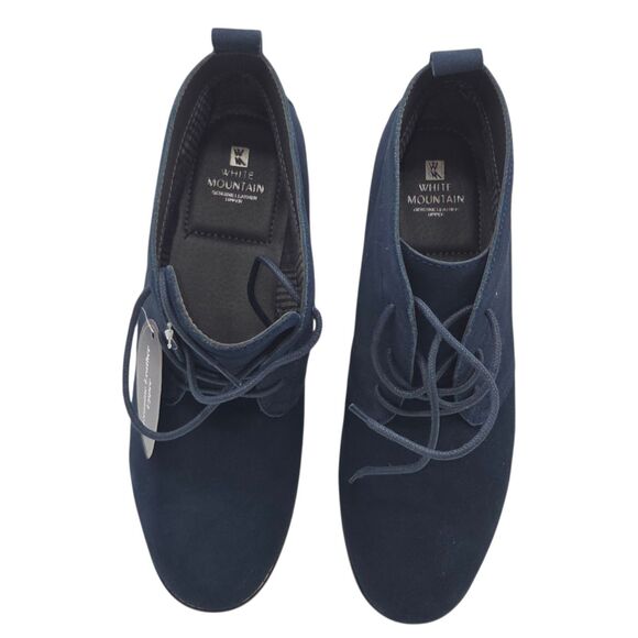 White Mountain Women Auburn Lace Up Ankle Boots Navy Blue 10M Casual All Seasons - Picture 15 of 16